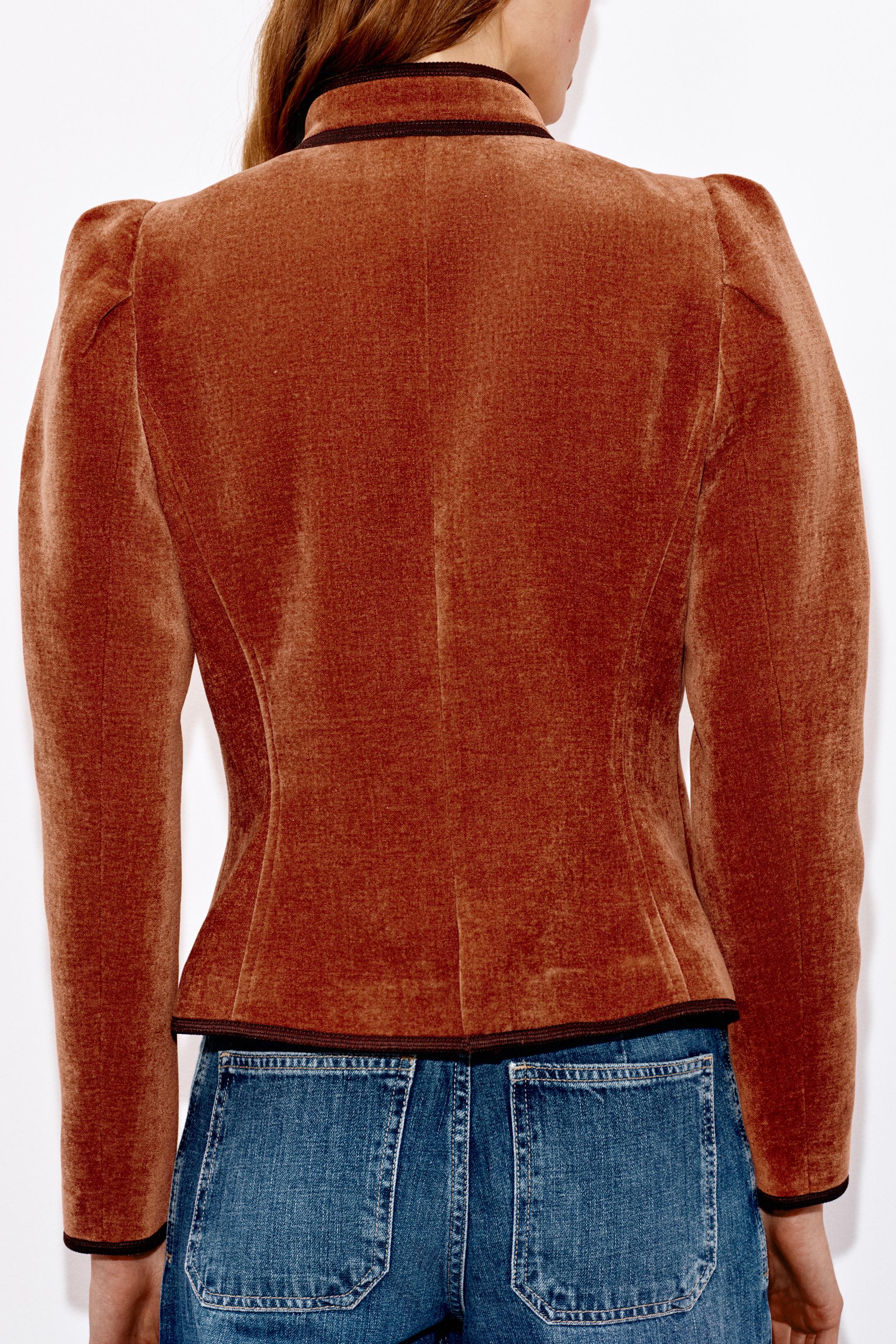VESTE À LISERÉS EN CONTRASTE